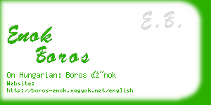 enok boros business card